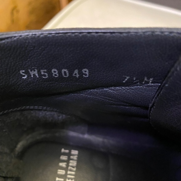 Stuart Weitzman Witchy Goth Biker Black Leather Studded Ankle Boots Sz 7.5 - Picture 7 of 8